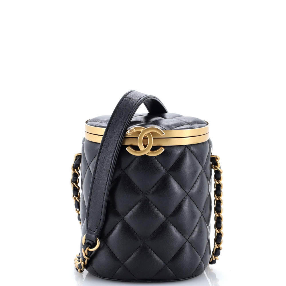 Chanel Mini Crown Box Vanity Bag Quilted Lambskin